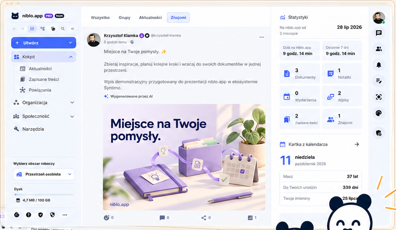 niblo.app — widok projektu